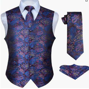 Tuxedo Vest Paisley 3 pc set 3XL / XXXL